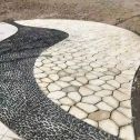 许昌 黄金麻冰裂纹地铺石工地铺装案例
