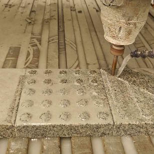 许昌 芝麻白花岗岩石材盲人石、盲道石、盲点石