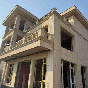 许昌 黄金麻花岗岩石材荔枝面外墙干挂效果展示