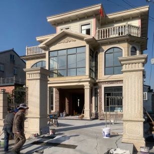 许昌 黄金麻花岗岩荔枝面别墅外墙干挂私家专属