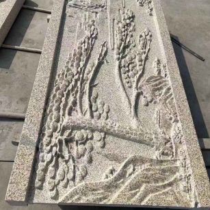 许昌 黄金麻雕刻板浮雕迎客松