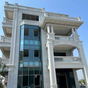 许昌 白麻花岗岩别墅外墙干挂效果展示