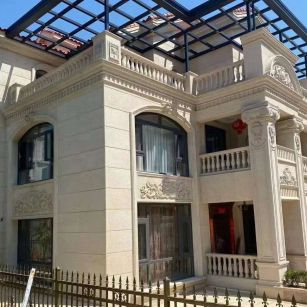 许昌 黄金麻花岗岩荔枝面别墅外墙干挂