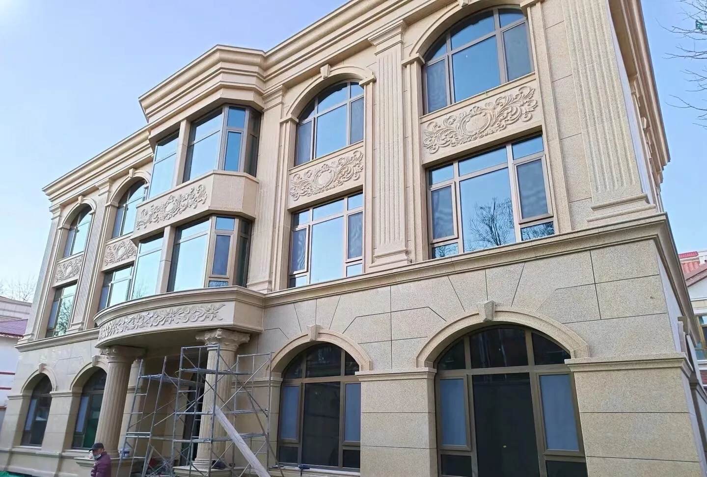 许昌 黄金麻花岗岩别墅外墙干挂