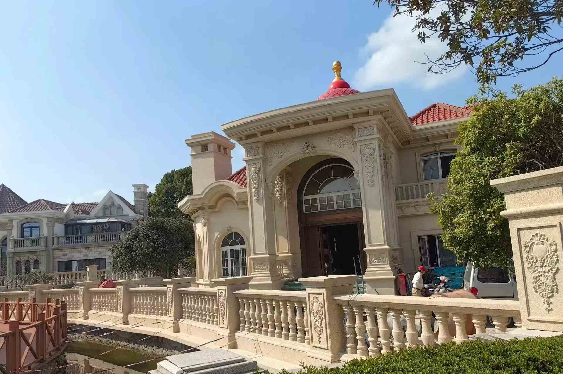 许昌 黄金麻花岗岩欧式别墅