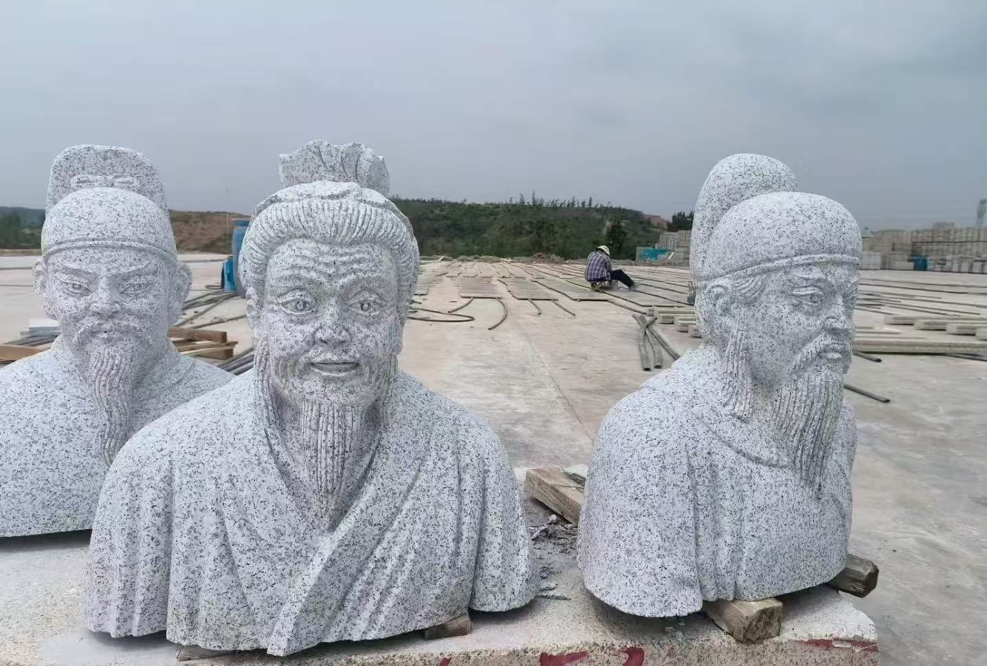 许昌 白麻花岗岩石材人物立体雕刻